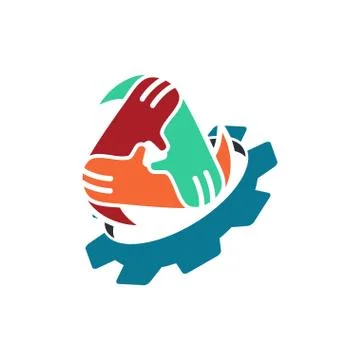 Commitment Teamwork Together Business Logo Illustration Vector Illustrazione stock