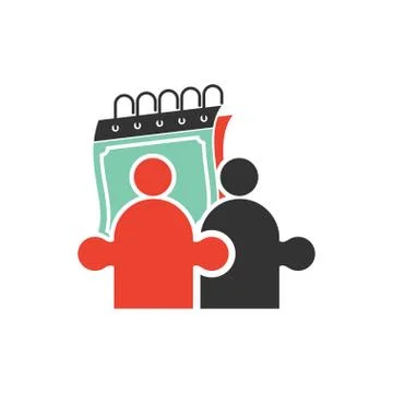 Commitment Teamwork Together Business Logo Illustration Vector Illustrazione stock