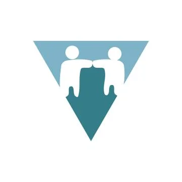 Commitment Teamwork Together Business Logo Illustration Vector 스톡 일러스트