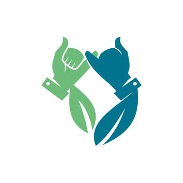 Commitment Teamwork Together Business Logo Illustration Vector Illustrazione stock