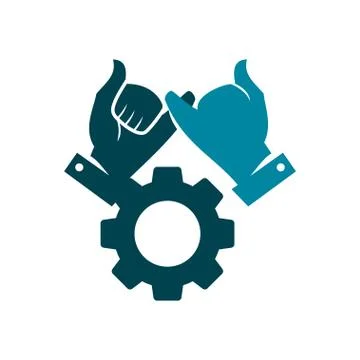 Commitment Teamwork Together Business Logo Illustration Vector 스톡 일러스트