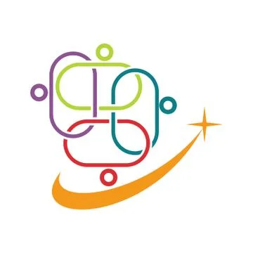 Commitment Teamwork Together Business Logo Illustration Vector 스톡 일러스트