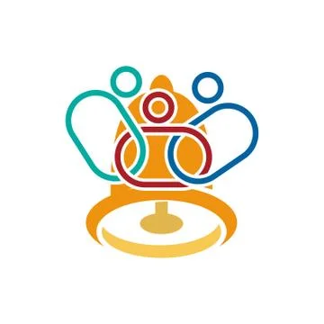 Commitment Teamwork Together Business Logo Illustration Vector Illustrazione stock