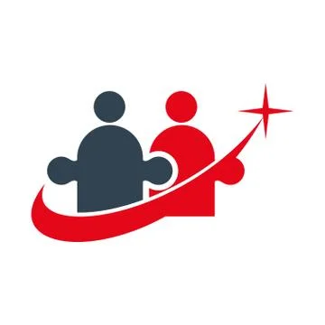 Commitment Teamwork Together Business Logo Illustration Vector 스톡 일러스트