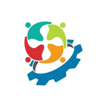 Commitment Teamwork Together Business Logo Illustration Vector Stock-Illustration