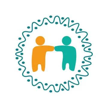 Commitment Teamwork Together Business Logo Illustration Vector 스톡 일러스트