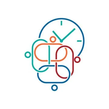 Commitment Teamwork Together Business Logo Illustration Vector Illustrazione stock