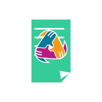 Commitment Teamwork Together Business Logo Illustration Vector Illustrazione stock