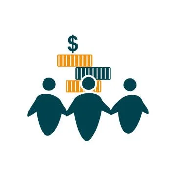 Commitment Teamwork Together Business Logo Illustration Vector 스톡 일러스트