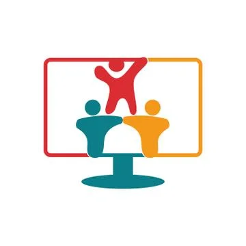 Commitment Teamwork Together Business Logo Illustration Vector Illustrazione stock