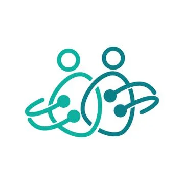 Commitment Teamwork Together Business Logo Illustration Vector 스톡 일러스트