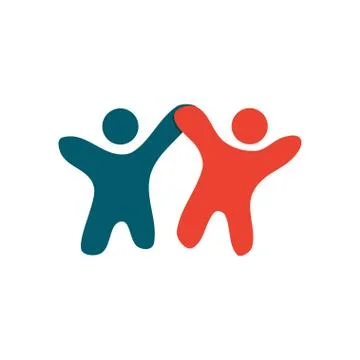 Commitment Teamwork Together Business Logo Illustration Vector 스톡 일러스트
