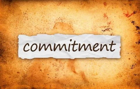 Commitment title on piece of paper Stock Photos