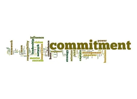 Commitment word cloud Stock Illustration
