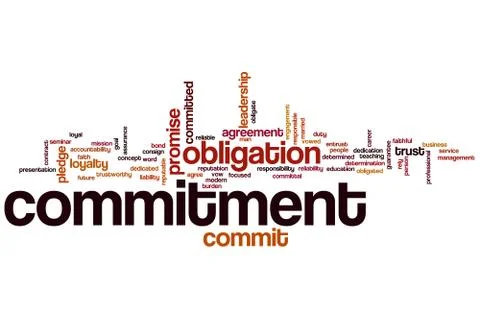 Commitment word cloud Stock Illustration