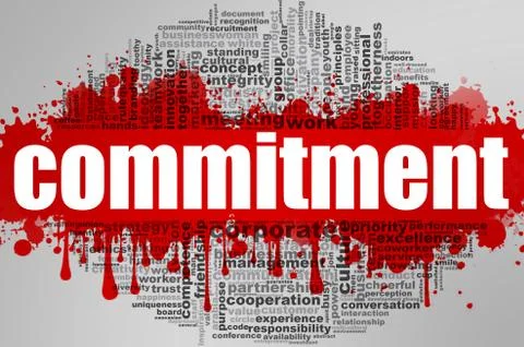 Commitment word cloud Stock Illustration