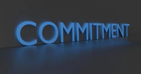 Commitment Word Stock Illustration