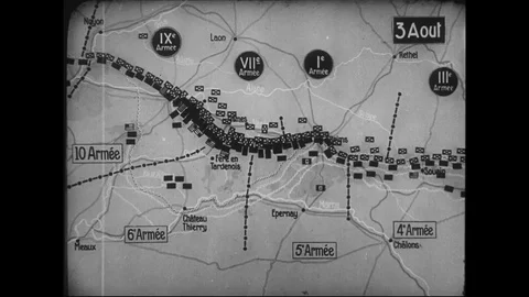 Commitments of Divisions, German Army use one million men - 1918 動画素材 86482626