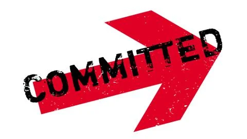 Committed rubber stamp 库存插图