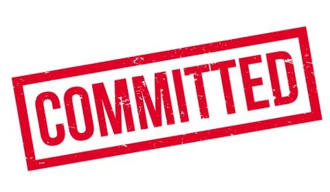 Committed rubber stamp Illustrazione stock