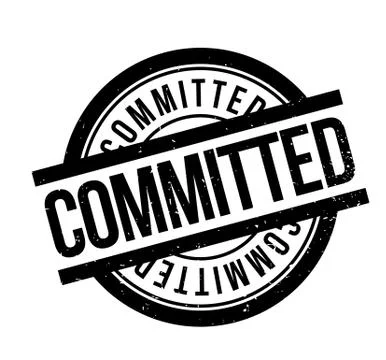 Committed rubber stamp Illustrazione stock