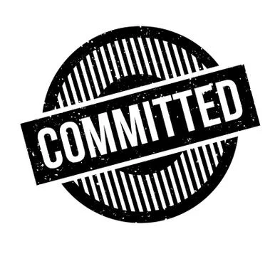 Committed rubber stamp イラスト素材