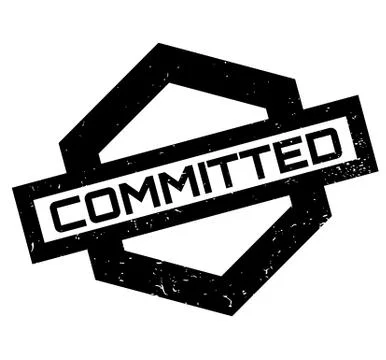 Committed rubber stamp イラスト素材