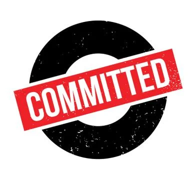 Committed rubber stamp イラスト素材