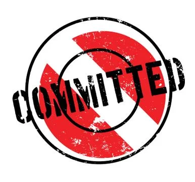 Committed rubber stamp 库存插图