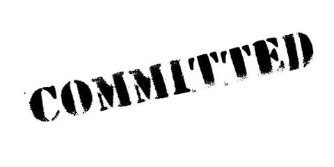 Committed rubber stamp Stock Illustration