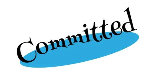 Committed rubber stamp 库存插图