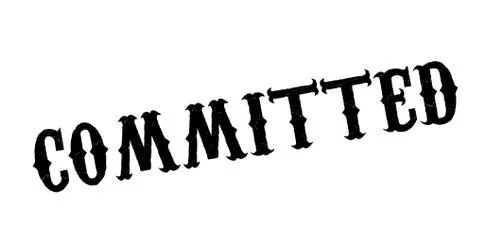 Committed rubber stamp イラスト素材