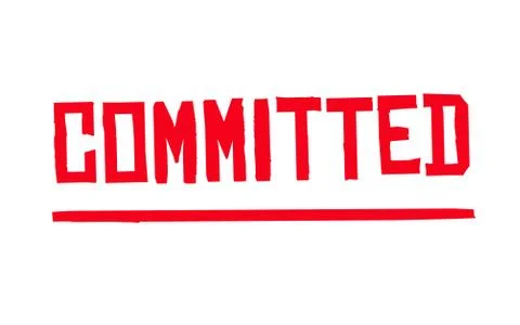 Committed typographic stamp Illustrazione stock