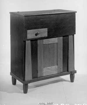 Commode 1856 Stephen A. Fish. Commode. American. 1856. Butternut, white woo.. Stock Photos