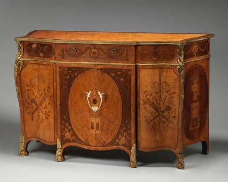 Commode ca. 177173 British Formerly at St. Gile's House, Dorset, this commo.. Stock Photos