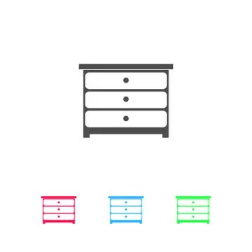 Commode icon flat. Stock Illustration