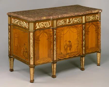 Commode  vantaux ca. 177579 with later alterations David Roentgen German Th.. Stock Photos