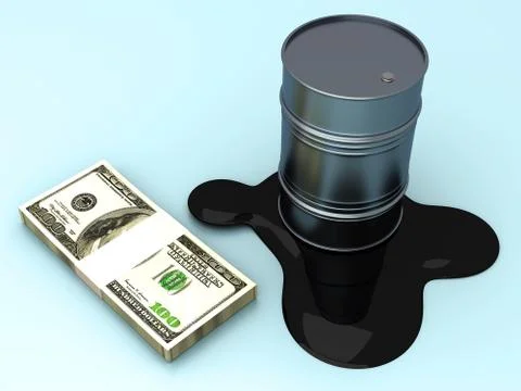 Commodities and dollar. Stock Illustration