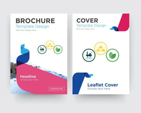Commodities brochure flyer design template 無料イラスト素材