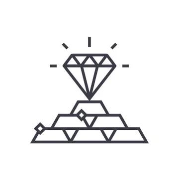 Commodities concept concept vector thin line icon, symbol, sign, illustration on Stock Illustration