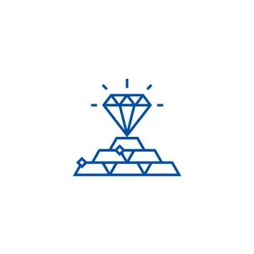 Commodities concept line icon concept. Commodities concept flat vector symbol Stock Illustration