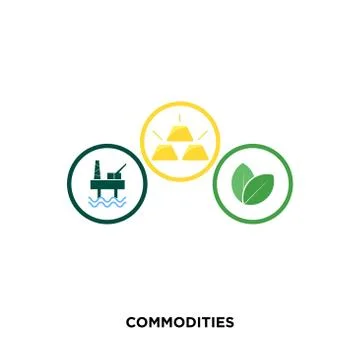 Commodities icon isolated on white background for your web, mobile and app de Stock Illustration