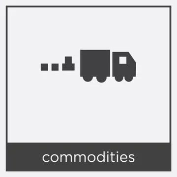 Commodities icon isolated on white background Stock Illustration