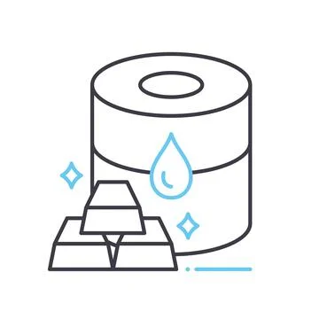 Commodities line icon, outline symbol, vector illustration, concept sign Stock Illustration