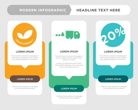 , commodities, vegan friendly infographic Stock Illustration