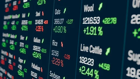 Commodities like wheat, canola, oats, live cattle. Stock Footage 306219011