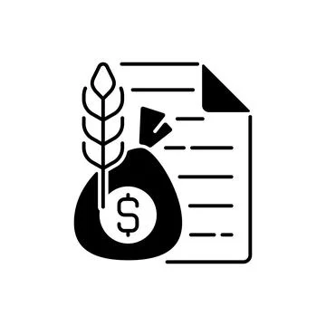 Commodity broker black linear icon Stock Illustration