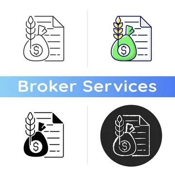 Commodity broker icon Stock Illustration