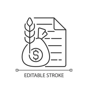 Commodity broker linear icon Stock Illustration