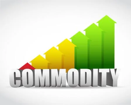 Commodity business successful graph illustration Stock Illustration